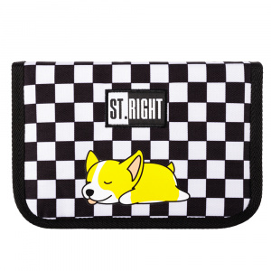 Penar cu 1 Fermoar si 2 Extensii, Neechipat, St.Right - Sleepy Corgi PC03, 20.5x14x3.5 cm
