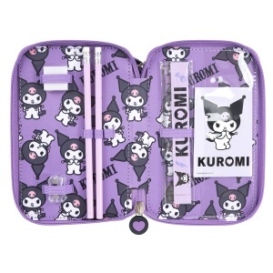 Penar cu 3 Fermoare, Echipat, St.Majewski, Kuromi Violet PC05, 19x13x7cm - Img 4