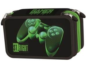 Penar Echipat cu 3 Fermoare, St.Right PC05 Green Level, 19x13x7cm