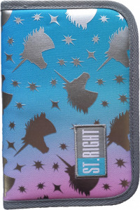 Penar Rigid cu 1 Fermoar si 2 Extensii, St. Majewski, Neechipat, Colectia St.Right - Ombre Unicorns PC03 20.5x14x3.5cm - Img 4