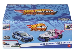 Set 2 masinute metalice Hot Wheels Pull Back- Camaro Zl1 2022 si Lolux 1:43