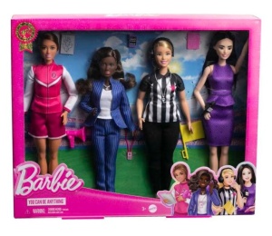 Set 4 papusi Mattel, Barbie cariera sportiva, plastic, 3+
