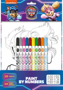 Set Pictura dupa Numere, St-Majewski, Paw Patrol, 10 Foi si 10 Carioci