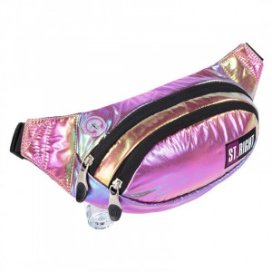 Borseta Brau Rigida, 2 Compartimente, St.Majewski, Impermeabila, Reglabil Intre 86 - 128 cm, St.Majewski, Colectia St.Right - HOLO MULTICOLOR WB02, 30x14.5x7cm - Img 2
