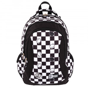 Ghiozdan Prescolari, Ergonomic, Impermeabil, Colectia St.Right - Chess Cats BP26, 39x27x17cm