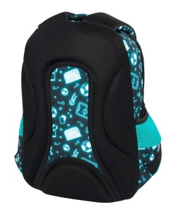 Ghiozdan Prescolari, St.Right, 3 Compartimente, Impermeabil, Neon Football BP26, 39x27x17cm - Img 3