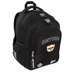Ghiozdan Scolar Copii St.Right, BP58 NYC Mood, 4 Compartimente, Ergonomic, 22L, 40x28x18cm - Img 2