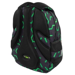 Ghiozdan Scolar St.Right BP04 - Green Level, 4 Compartimente, Ergonomic, 43x32x20cm - Img 4