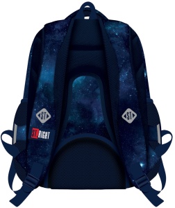 Ghiozdan Scolar St.Right BP06 - Blue Earth View, 4 Compartimente, Ergonomic, 42x31x22cm - Img 2