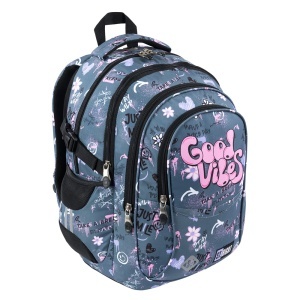 Ghiozdan St.Right, 4 Compartimente, Ergonomic, Impermeabil, Good Vibes BP01, 43x32x21cm - Img 2