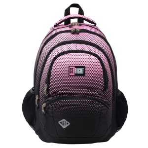 Ghiozdan St.Right, 5 Compartimente, Impermeabil, Pink Gradient BP05, 42x30x19cm - Img 1