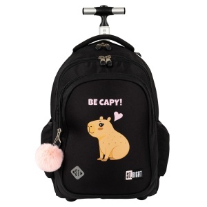 Ghiozdan tip Troler St.Right TB01, Be Capy, Roti Silicon, Impermeabil, 44x32x25 cm