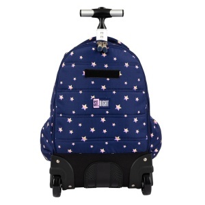Ghiozdan tip Troler St.Right TB01, Unicorn Glow, Roti Silicon, Impermeabil, 44x32x25 cm - Img 5