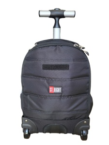 Ghiozdan Troler, St.Right, Roti Silicon, Impermeabil, Colectia Black, TB01, 44x32x25cm - Img 3