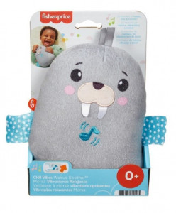 Jucarie interactiva Fisher Price, Morsa Linistitoare cu Vibratii, 21cm