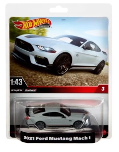 Masinuta Metalica, Hot Wheels, Mattel, Premium 2021 Ford Mustang Mach 1, +14ani