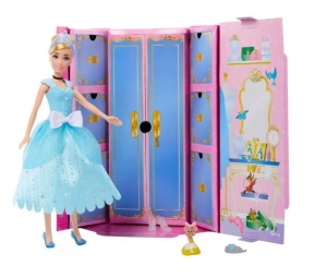 Papusa Disney Princess Cinderella, Mattel, albastru - Img 2
