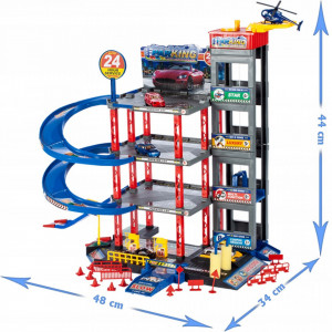 Parcare pentru Masinute cu Lift Parter + 3 Etaje, cu 4 Masinute si un Elicopter - Img 4