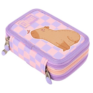 Penar Echipat cu 3 Fermoare, St.Right PC05 Chill Capybara, 19x13x7cm