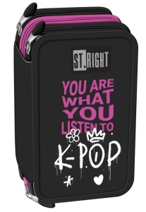 Penar Echipat cu 3 Fermoare, St.Right PC05 K-Pop Rhythm, 19x13x7cm