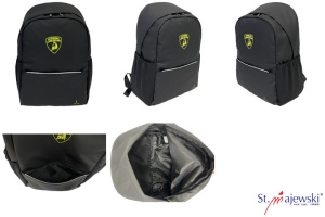 Rucsac Lamborghini, American Black 76764, 2 Fermoare, 44x32x18cm - Img 4