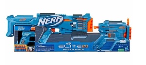 Set NERF Elite 2.0 Stockpile Pack, Tetrad, Quadfire, Ace SD-1, 10 sageti, 66x33x6,5cm