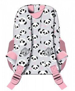Ghiozdan Gradinita 1 Compartiment, Impermeabil, Elemente Reflectorizante, Colectia St.Right - Grey Panda BP70, 32x22x11.5cm - Img 2