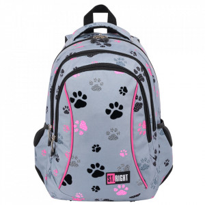 Ghiozdan Prescolari, Ergonomic, Impermeabil, Elemente Reflectorizante, Colectia St.Right - Paws BP26, 39x27x17cm