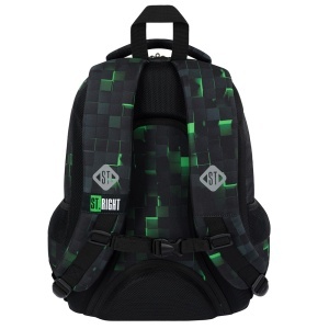Ghiozdan Prescolari, St.Right, 3 Compartimente, Impermeabil, Green Game BP26, 39x27x17cm - Img 3