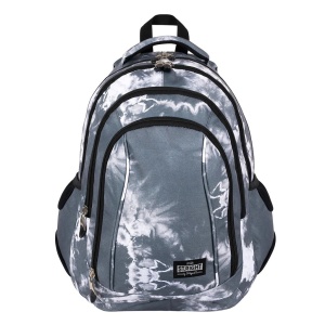 Ghiozdan Scolar 4 Compartimente, St.Majewski, Ergonomic, Impermeabil, Colectia St.Right - Grey Clouds BP04 43x32x20cm