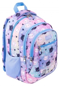 Ghiozdan Scolar Copii Loozz, BP26 Happy Cats, Ergonomic, 20L, 39 cm - Img 3