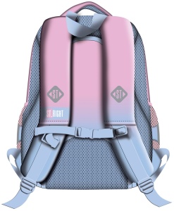 Ghiozdan Scolar Copii St.Right BP26 Blue Hamster, 3 Compartimente, Ergonomic, 20L, 39x27x17 cm - Img 2