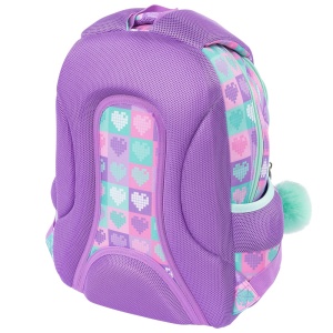 Ghiozdan Scolar Copii St.Right BP26 Candy Hearts, 3 Compartimente, Ergonomic, 20L, 39x27x17 cm - Img 5