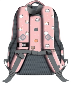 Ghiozdan Scolar Copii St.Right BP26 Candy Kitties, 3 Compartimente, Ergonomic, 20L, 39x27x17 cm - Img 2