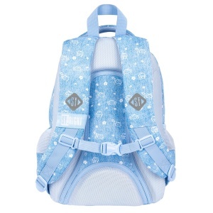 Ghiozdan Scolar Copii St.Right BP26 Meow Mood, 3 Compartimente, Ergonomic, 20L, 39x27x17 cm - Img 2