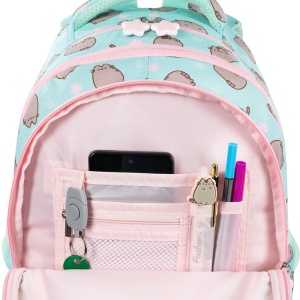 Ghiozdan Scolar cu 4 Compartimente, St.Majewski, Pusheen Mint 2 BP58, 40x28x18cm - Img 5