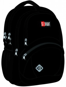 Ghiozdan Scolar, St.Majewski, 4 Compartimente, St.Right Black BP05 42x30x19cm - Img 1