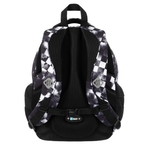 Ghiozdan Scolar St.Right BP04 - Race Check, 4 Compartimente, Ergonomic, 43x32x20cm - Img 2