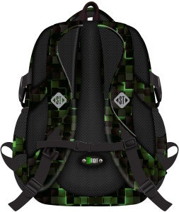 Ghiozdan St.Right, 4 Compartimente, Ergonomic, Impermeabil, Green Game BP04 43x32x20cm - Img 2