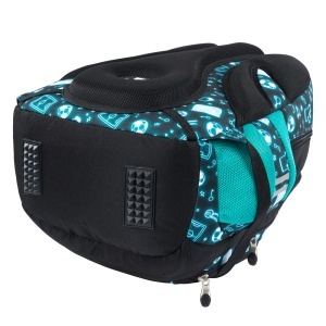 Ghiozdan St.Right, 4 Compartimente, Ergonomic, Impermeabil, Neon Football BP04 43x32x20cm - Img 4