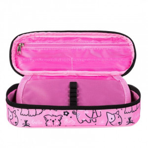 Penar Borseta Rigid, St.Majewski cu 1 Compartiment, Clapeta Interioara, Colectia My Little Friend Pink Dog PC01 23x9,5x6cm - Img 2