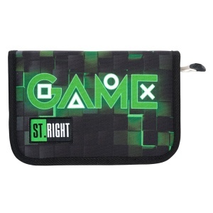 Penar St.Right, cu 1 Fermoar si 2 Extensii, Neechipat, Green Game PC03, 20.5x14x3.5 cm