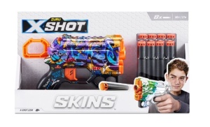 Pistol de jucarie Zuru, Shot Skins Menace, 8 cartuse, Spray Tag