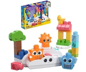 Set de construcție cu lampă de veghe Mega Bloks - Rise & Snooze Night Light (Mattel - HTH43)