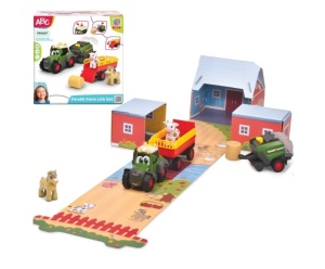 Set Ferma, Tractor cu 2 remorci, DICKIE, 1+