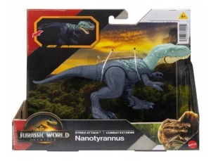 Figurină dinozaur Mattel Jurassic World Rebirth: Strike Attack - Nanotyrannus