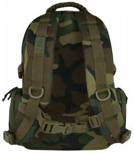 Ghiozdan 4 Compartimente, St.Majewski, Impermeabil, Gama St.Right - Military Woodland Camo, Format BP36 46x30x20cm - Img 4