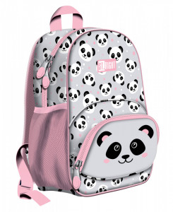 Ghiozdan Gradinita 1 Compartiment, Impermeabil, Elemente Reflectorizante, Colectia St.Right - Grey Panda BP70, 32x22x11.5cm - Img 1