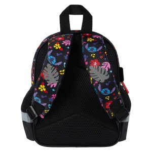 Ghiozdan Gradinita, 2 Compartimente, St.Majewski, Stitch Black Aloha D1, 29x22x9 cm - Img 2
