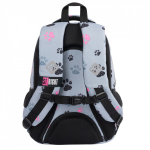 Ghiozdan Prescolari, Ergonomic, Impermeabil, Elemente Reflectorizante, Colectia St.Right - Paws BP26, 39x27x17cm - Img 3